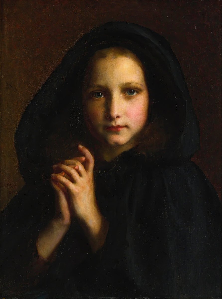 AnupVedic's tweet image. "Girl in a Coat"
{1871}
By ~ Etienne Adolphe Piot