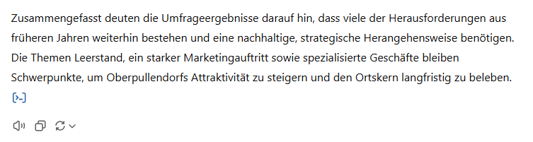 DidiCsitkovics's tweet photo. Habe vorm heutigen Unternehmerstammtisch passend zum KI-Workshop für Wirtschaftstreibende davor mit GPT über die Protokolle der Unternehmerstammtische (ab 2005 bis 2009) und die aktuellen Umfrageergebnisse zu Begegnungszonen und Ortskernbelebung gesprochen 🤖🏙️ Bin gespannt 🤗🚀 https://t.co/Zuirl5JwTV
