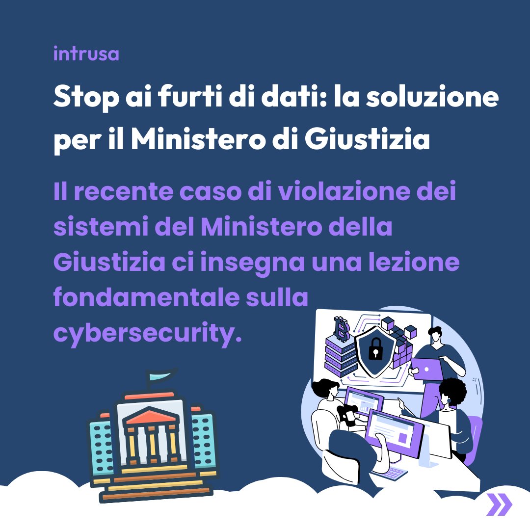 intrusa_io's tweet photo. Il recente caso di violazione dei sistemi del Ministero di Giustizia ci insegna una lezione molto importante sulla #cybersecurity. 🔐

Per due anni un attaccante ha avuto libertà di accesso ai dati, infatti senza un modulo #DLP i suoi accessi non potevano essere registrati. 🔏 https://t.co/WREui7GlXA
