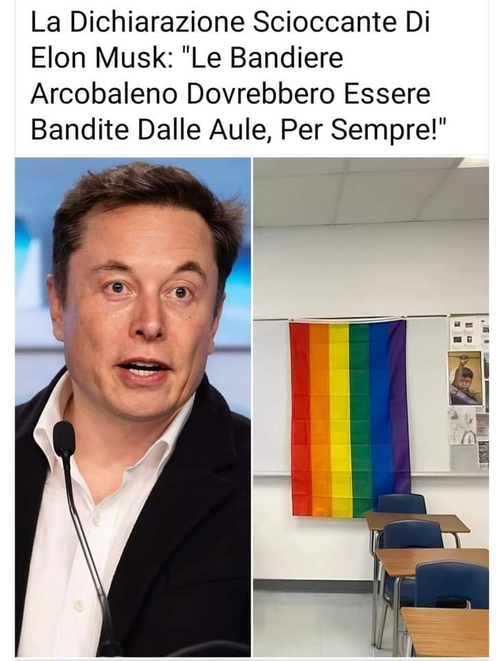 itsmeback_'s tweet photo. Grande #ElonMusk🙌

Fuori queste bestie
dalle scuole.
Lontano queste bestie
dai nostri bambini.

🏳️‍🌈🖕🏻👹⚰️

👇👇👇 https://t.co/rTuTSBM4r6