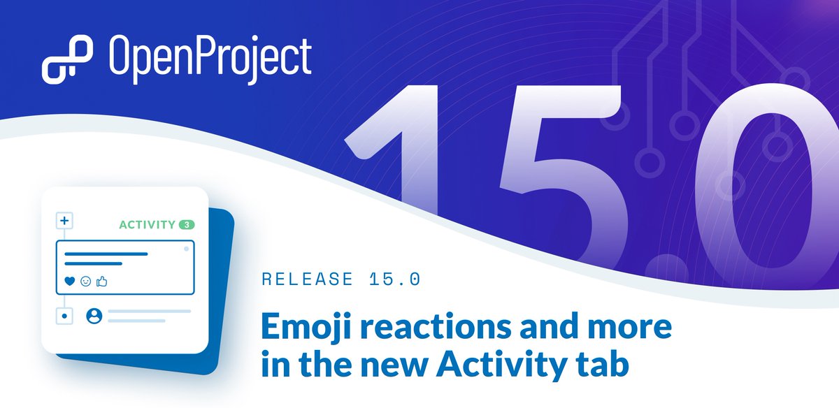 🎉 #OpenProject 15.0 is here! We’re excited to unveil the many improvements of this major update - #emoji reactions and much more.

Discover all updates and technical details in our release notes: 
👉 openproject.org/docs/release-n…

 #ProjectManagement #Release #TeamCollaboration