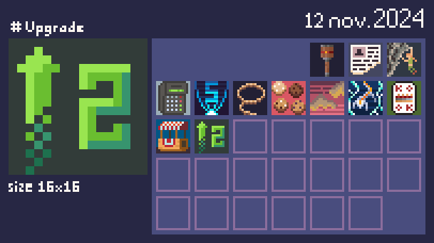 kaslipko's tweet photo. @Pixel_Dailies #pixel_dailies #pixelart #upgrade #16x16 #aseprite https://t.co/cklLkF4u4R
