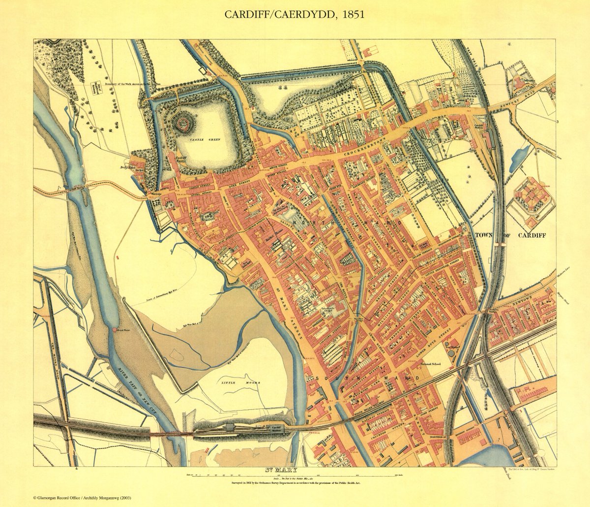 Did you know that we sell a range of posters, maps and books at the Archives? 

This map shows Cardiff in 1851

You can see the full range over on the Shop pages of our website glamarchives.gov.uk/the-shop/