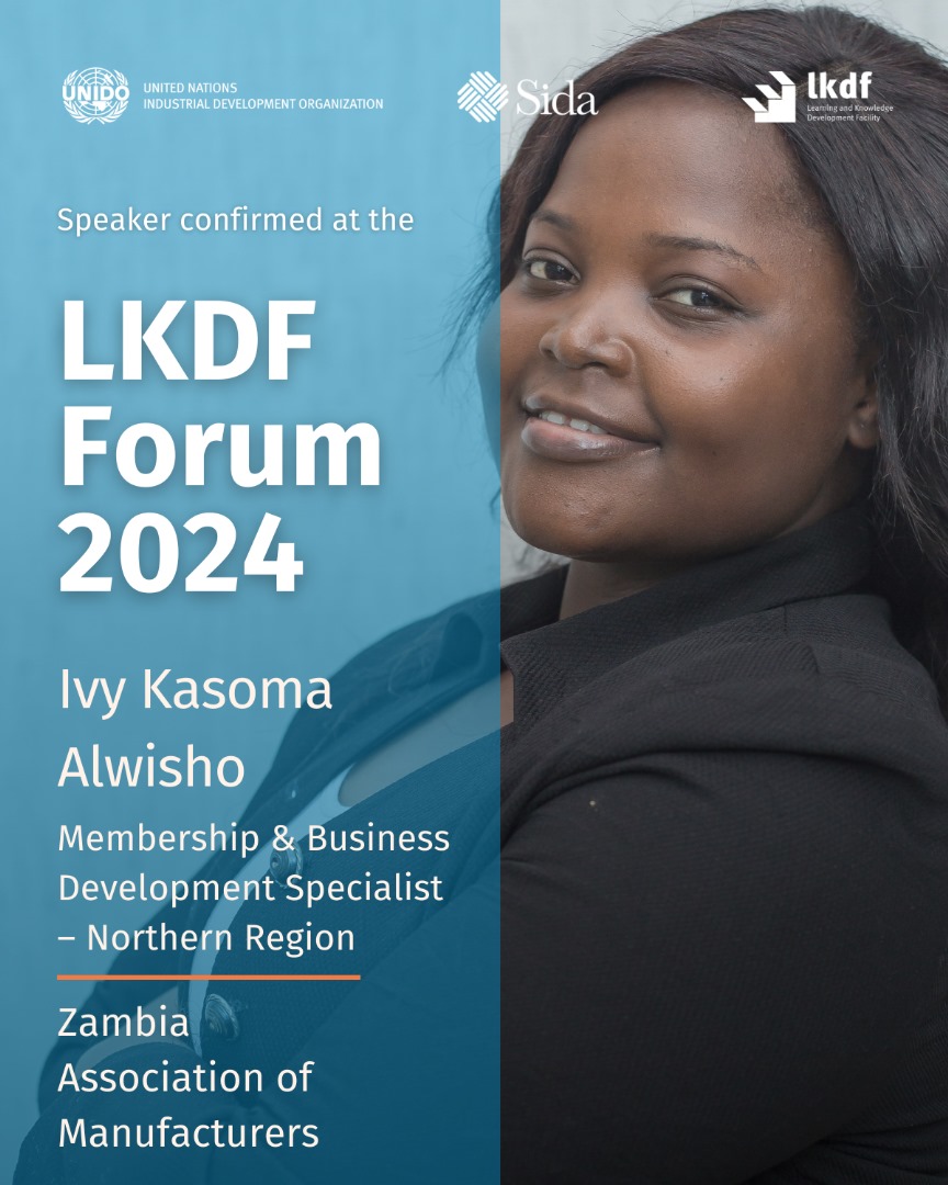 ZambiaMfg's tweet photo. 📣 Speaker Alert!

We’re at the @LKDFacility  Forum 2024 at Garden Court Hotel in Kitwe! Our Membership and Business Development Specialist for the North, Ms. Ivy Alwisho, is participating in a Deep Dive Session themed, "From Mine to Market: The CRM Supply Chain."
@Sida @UNIDO https://t.co/DjRxrOG698