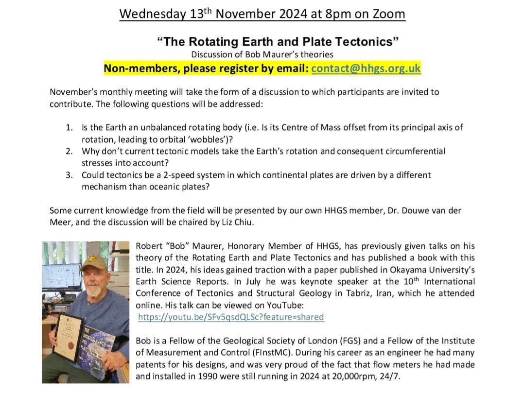 Harrow & Hillingdon Geological Society (@hhgeolsoc) on Twitter photo Join Zoom discussion, 8pm UK: why Earth's rotational forces should be included in tectonic models contact@hhgs.org.uk for link <a href="/PhysicsNews/">Institute of Physics</a> <a href="/QCLN/">Earth and Planetary Astrophysics Papers</a> <a href="/ProfBrianCox/">Brian Cox</a> <a href="/UoBGeophysics/">Bristol Geophysics</a> <a href="/britgeophysics/">British Geophysical Association</a> <a href="/astroscicomm/">Astrophysics Stuff</a> <a href="/CenterForAstro/">Center for Astrophysics | Harvard & Smithsonian</a> <a href="/AstroPHYPapers/">Astrophysics Papers</a> <a href="/PhysicsToday/">Physics Today</a> Join Zoom discussion, 8pm UK: why Earth's rotational forces should be included in tectonic models contact@hhgs.org.uk for link <a href="/PhysicsNews/">Institute of Physics</a> <a href="/QCLN/">Earth and Planetary Astrophysics Papers</a> <a href="/ProfBrianCox/">Brian Cox</a> <a href="/UoBGeophysics/">Bristol Geophysics</a> <a href="/britgeophysics/">British Geophysical Association</a> <a href="/astroscicomm/">Astrophysics Stuff</a> <a href="/CenterForAstro/">Center for Astrophysics | Harvard & Smithsonian</a> <a href="/AstroPHYPapers/">Astrophysics Papers</a> <a href="/PhysicsToday/">Physics Today</a>