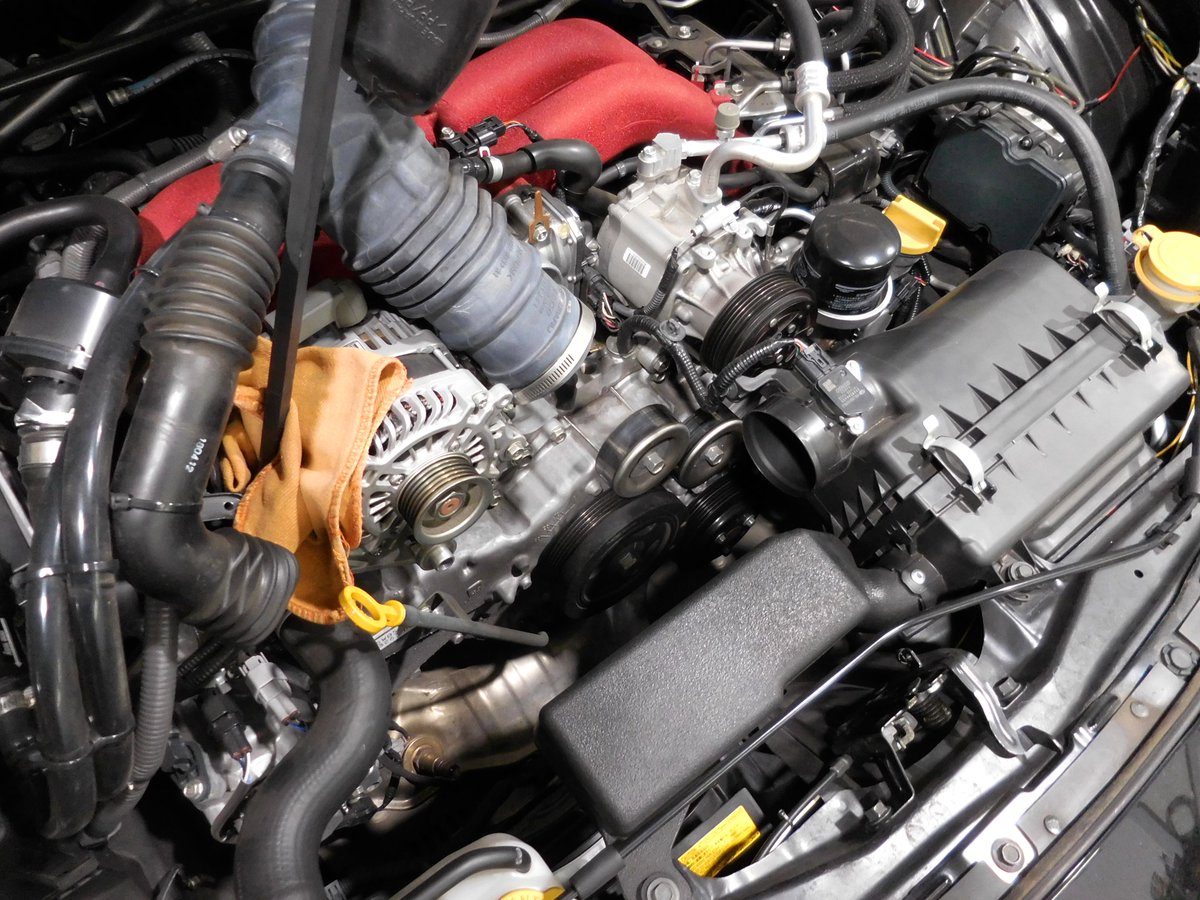 ProvaYokohama's tweet photo. #zc6 #brz #補機ベルト 交換でのご来店。冷間時にベルト鳴きがひどいとのことでアイドラー類も含め交換、もちろんテンショナーも。ありがとうございました！#subaru #prova #maintenance #repair #vbelt https://t.co/oMicZyZNRY