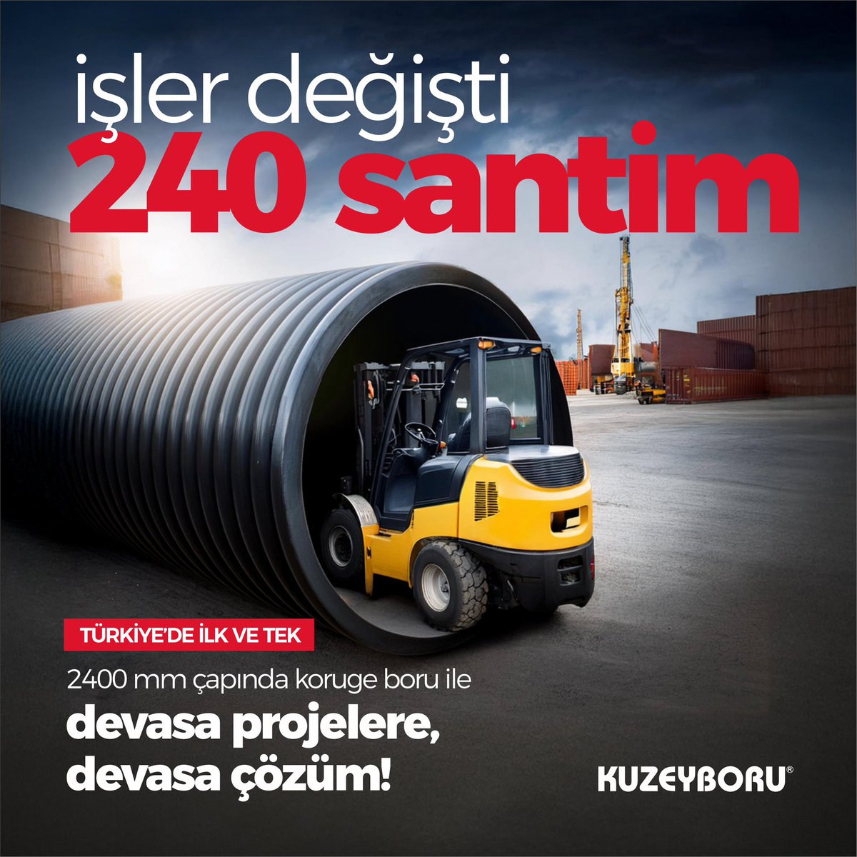 kuzeyboru_com's tweet photo. Kuzeyboru 2400 mm Koruge Boru ile devasa projelere için devasa çözüm üretiyoruz.

We produce a huge solution for huge projects with Kuzeyboru 2400 mm Corrugated Pipe.

#KorugeBoru #CorrugatedPipe #Kuzeyboru #KBORU https://t.co/m2ZrMsyaAG