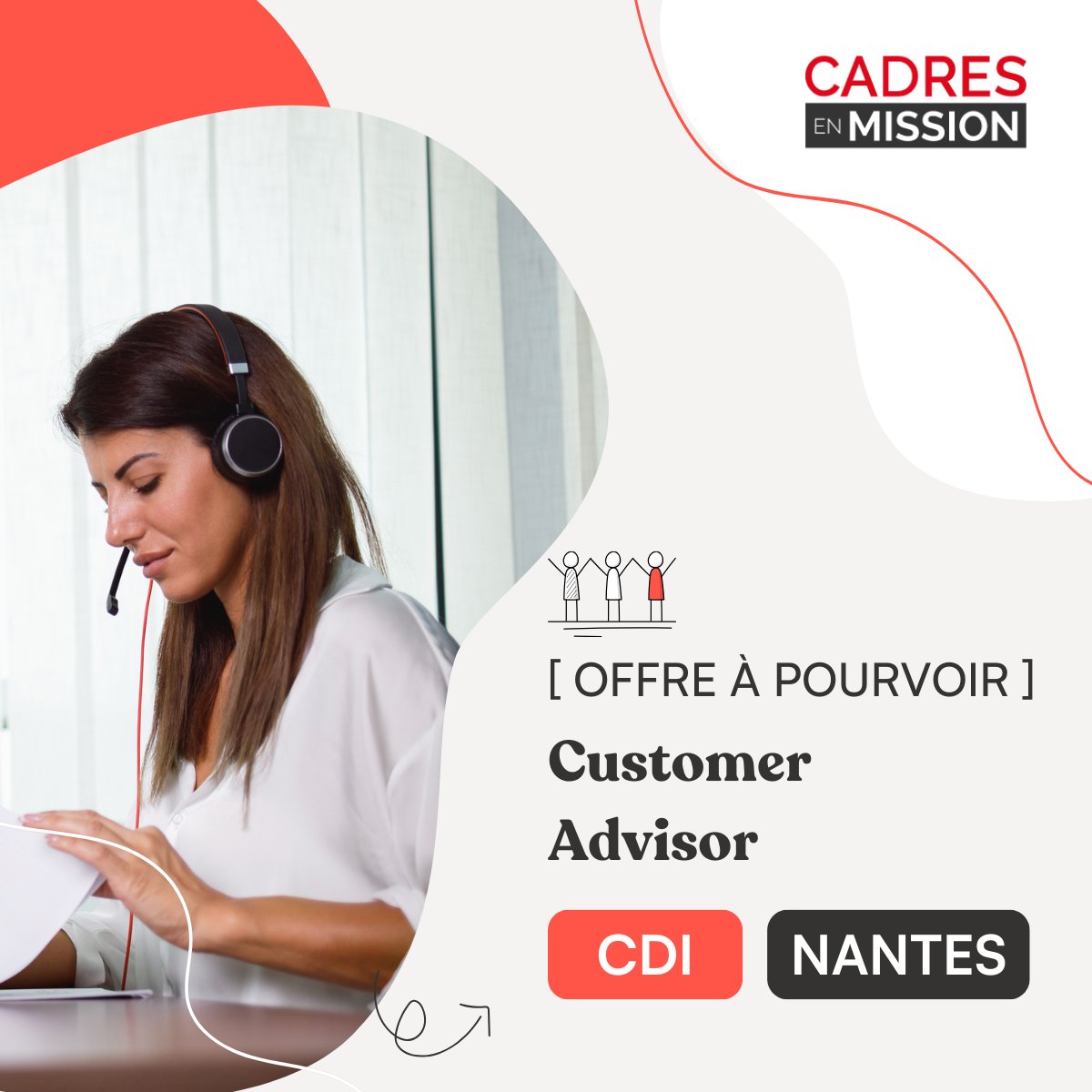 [#recrutement]
Envie d'un nouveau challenge ?
Pour renforcer ses équipes, Cadres en Mission recrute :
Un(e) Customer Advisor en CDI à Nantes ➡️ pulse.ly/fkah14bjtq
🚀 Cette offre peut intéresser l'une de vos relations ? N'hésitez pas à la taguer en commentaires de ce post !