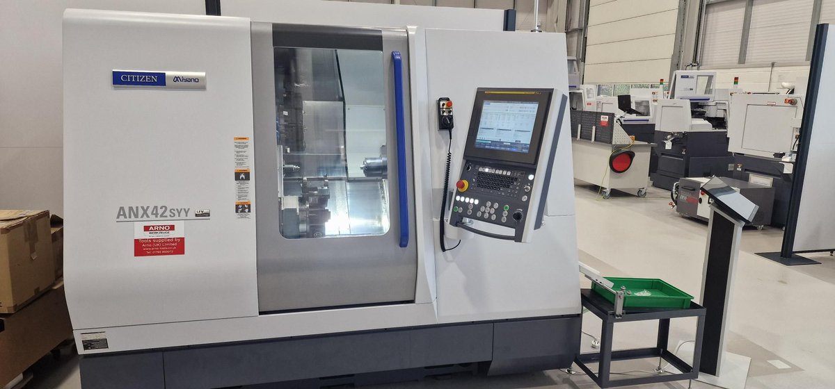 CitizenCNC's tweet image. Live customer demos on some of the outstanding fixed-head #lathes at our Brierley Hill showroom. The #CitizenCNC #Miyano ANX-42SYY and ABX-64SYY are some of the excellent machines in our range, providing superb efficiency and low-cycle times. #UKmfg #CNC #Machinery