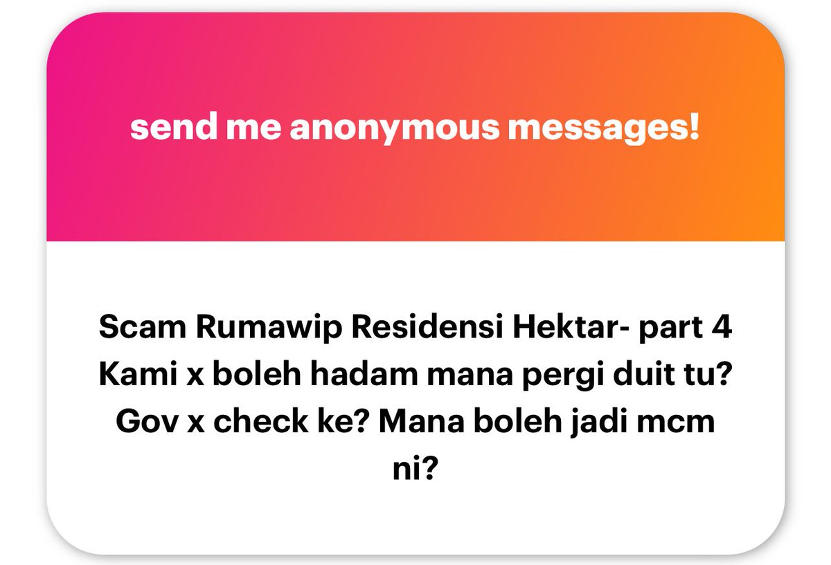 POV dari pembeli projek sakit
