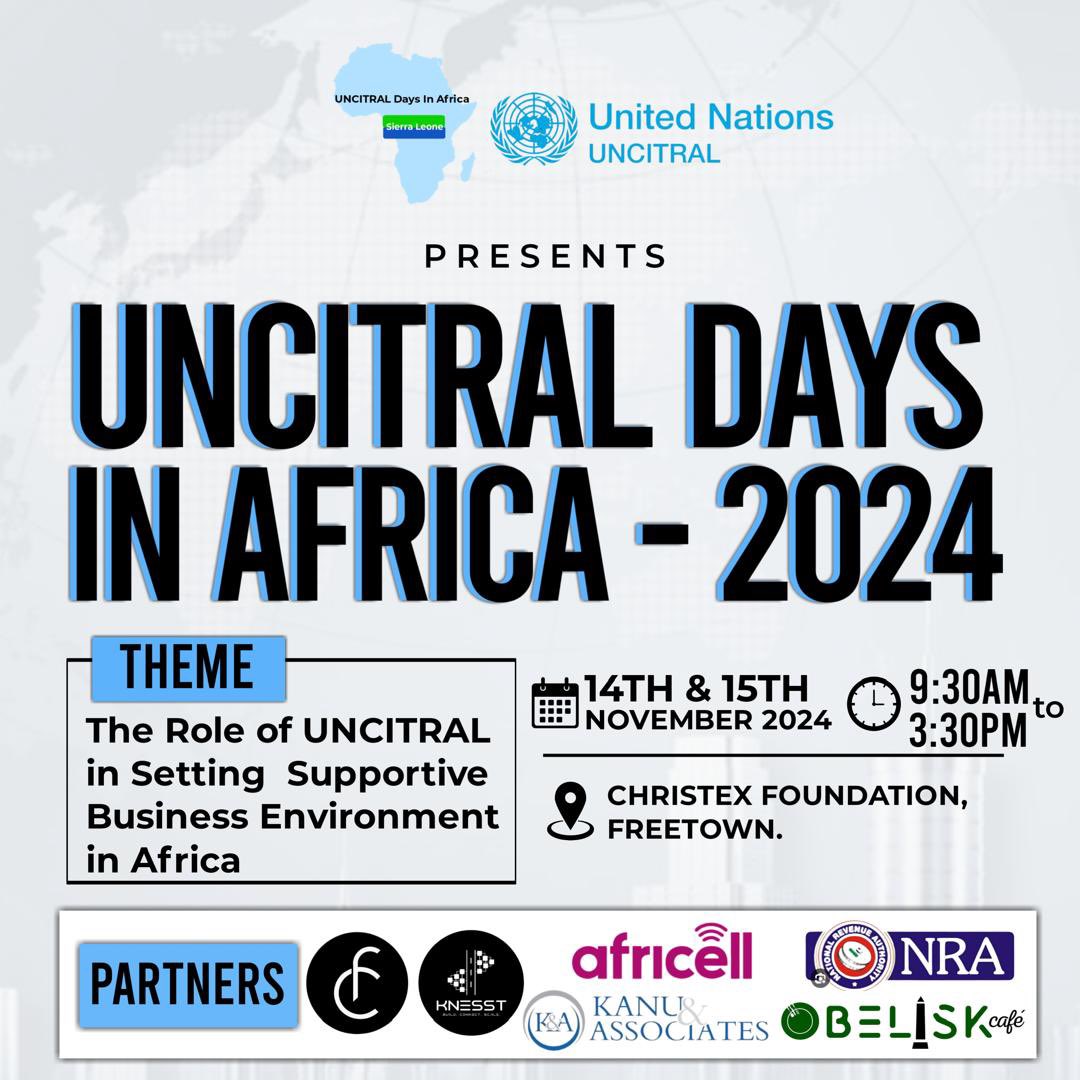 Can’t make it in person for our 2024 UNCITRAL DAYS IN AFRICA❓No problem, we’re offering a virtual option to join this insightful event from anywhere🧑🏾‍💻🤩. 

Register through the link below &amp; get the access details to participate online💡. 

docs.google.com/forms/d/e/1FAI…

#SaloneX