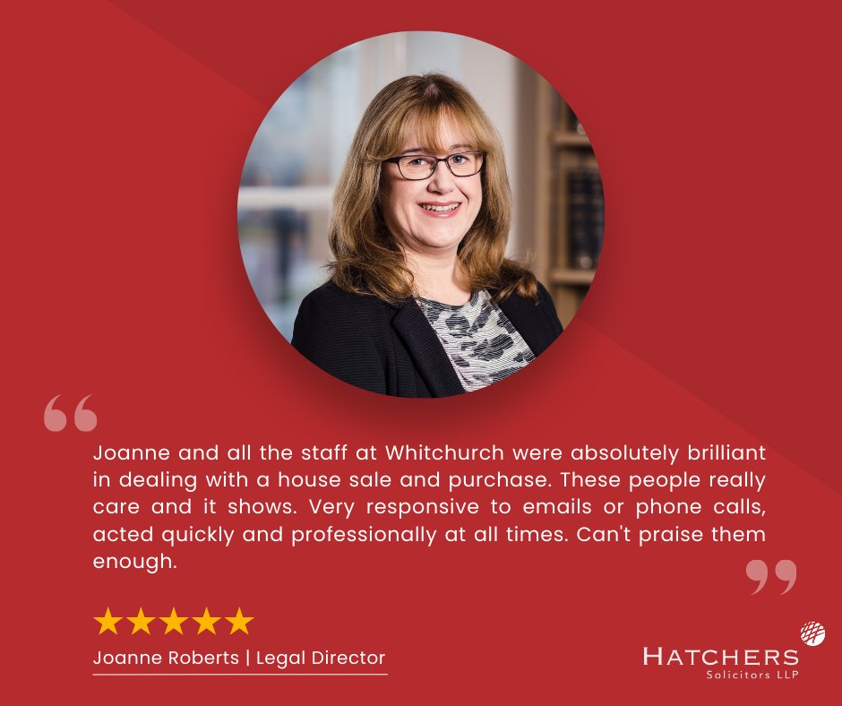 At Hatchers, providing a responsive and transparent service to our clients is one our top priorities.
Legal Director Joanne Roberts' latest five-star review is a true testament to this ⭐⭐⭐⭐⭐