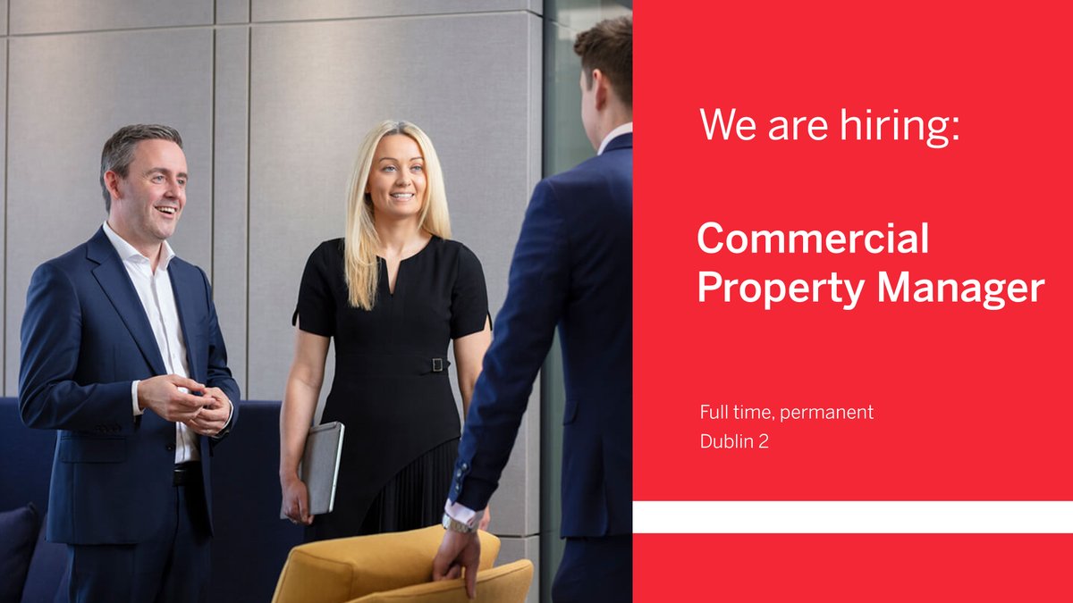 Join one of Ireland's leading property consultancies within as a Commercial Property Manager based in Dublin 2: lisney.com/career/commerc…

If you are interested in this position, please send your CV and cover letter to careers@lisney.com