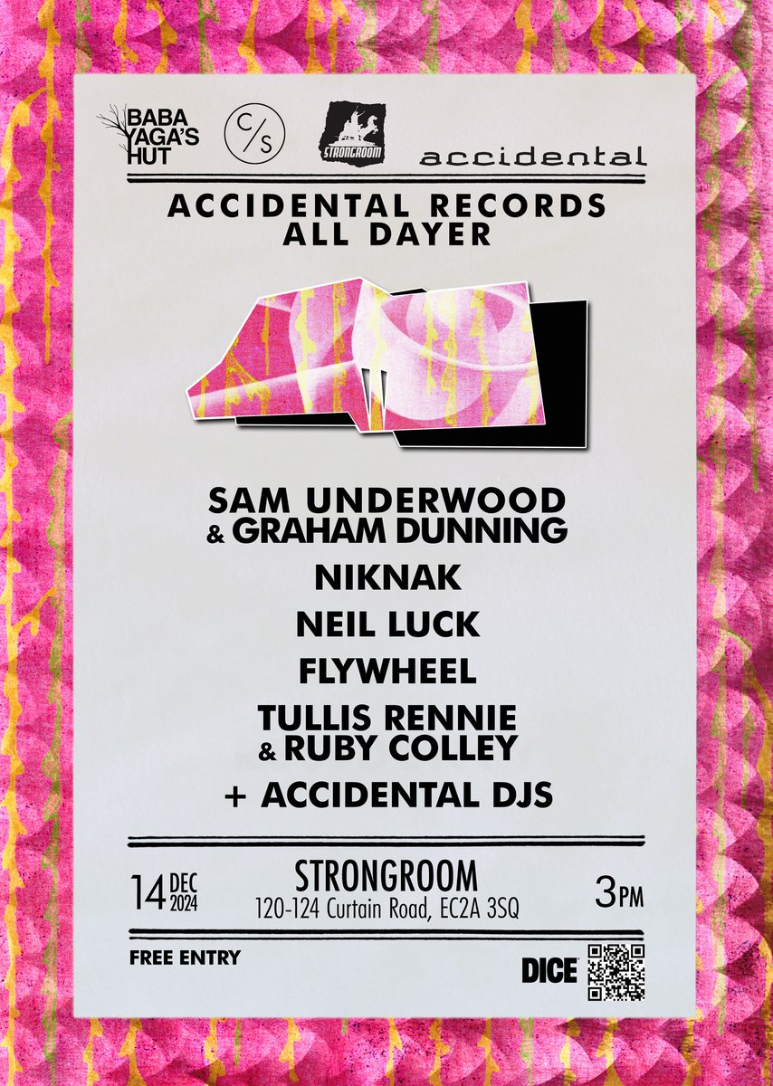 And we have one more of these free all dayers before the end of the year at <a href="/StrongroomBar/">Strongroom Bar</a> hosted by <a href="/accidentallabel/">Accidental Records</a> on Dec 14th. 

dice.fm/event/dklwg6-a…