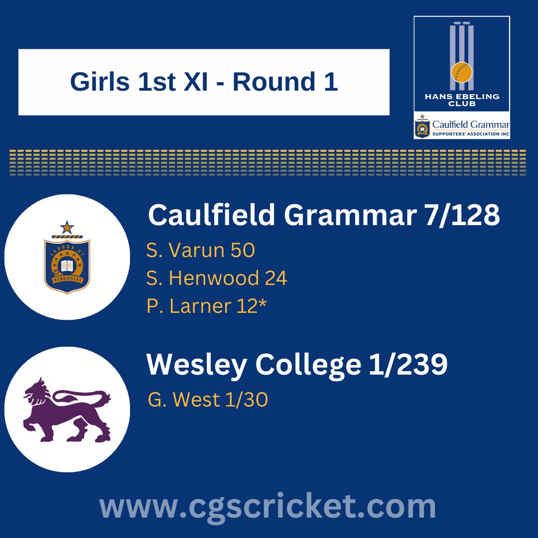 Caulfield Grammar School Cricket tweet media