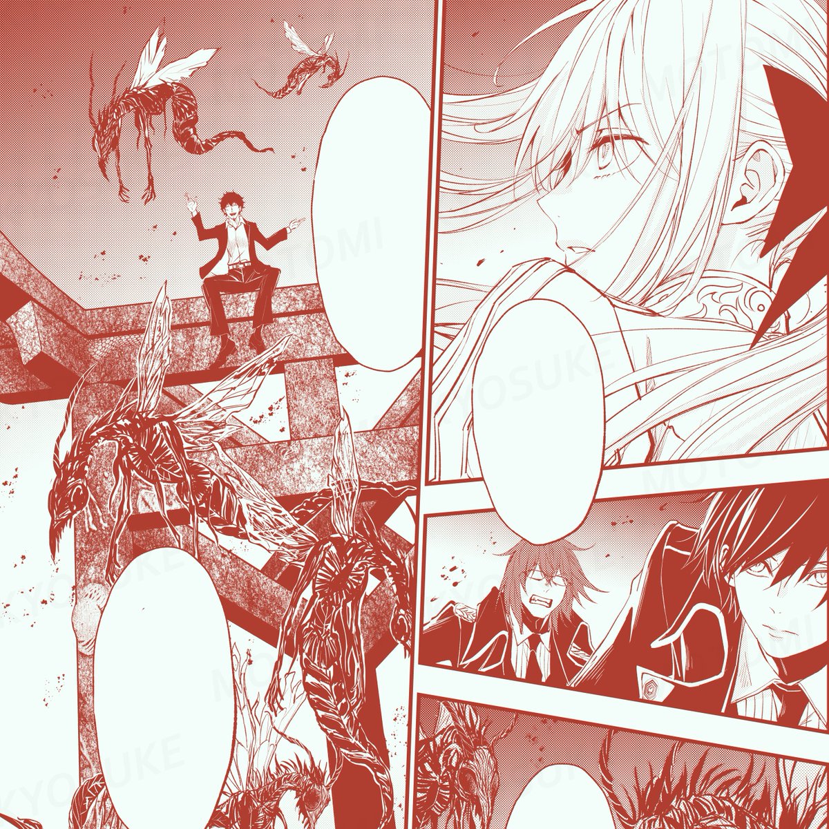 105話本編ちら見せ。前回終わったツバサとKの戦いの後、綺麗に終わったしツバサも穏やかな顔を…してたんだけどな…
さて、だいぶご無沙汰してましたけどやっと文と玖太郎のターン。柳とのラストバトル的な展開です。全然やる気満々だった文ですが、柳とっておきの攻撃はなんと…