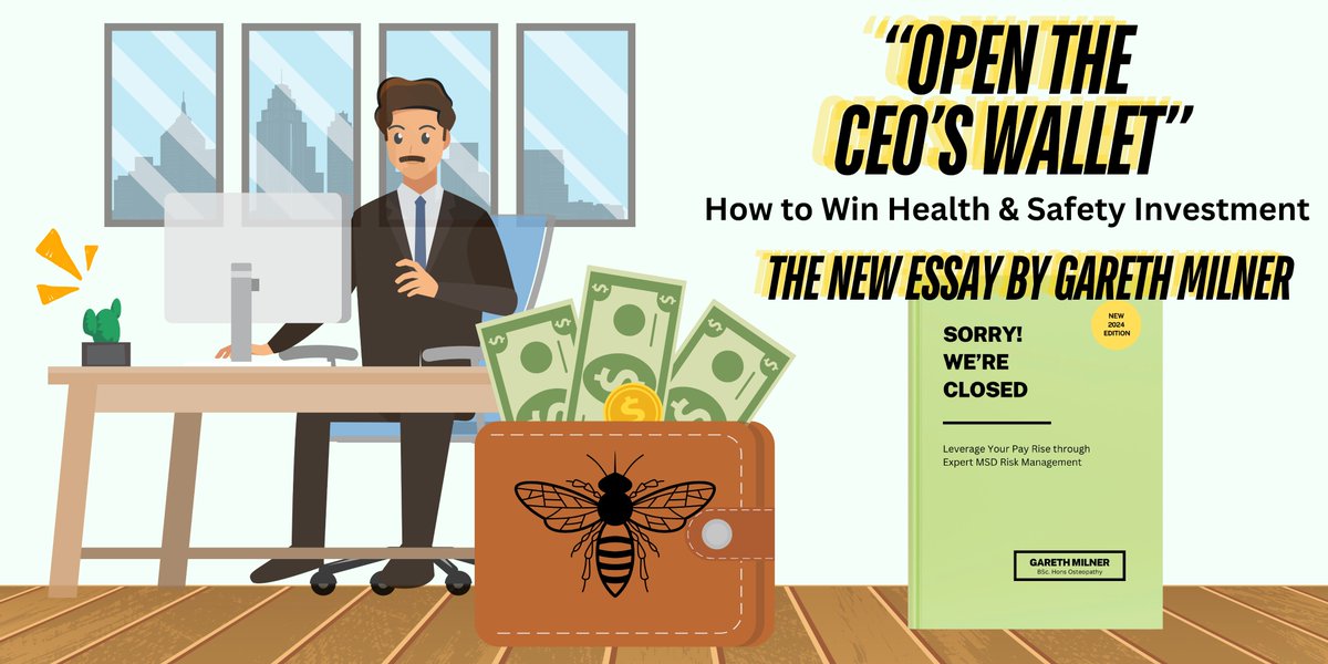 Osteopathic_Sol's tweet photo. In Gareth Milner's ''Open the CEO’s Wallet'' he presents an 18-minute jaw-dropping Presentation underpinned by some of the World’s best Books in Sales, Persuasion, Making Ideas Stick &amp; Public Speaking.

#HealthAndSafety Professionals can read it here 
https://t.co/trYUKOOtXD https://t.co/tZIcyO87S7