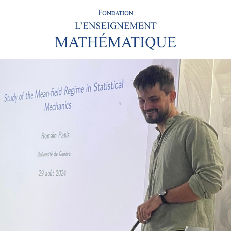 Section of Mathematics | UNIGE (@maths_unige) on Twitter photo 👏 Romain Panis receives the Henri Fehr 2024 prize 🏆for the best thesis in mathematics.
The prize will be awarded on 15 November 2024 at the <a href="/sciences_UNIGE/">Faculty of Science | UNIGE</a> graduation ceremony.
Would you like to read about Romain's work?👉 shorturl.at/KIsAG 👏 Romain Panis receives the Henri Fehr 2024 prize 🏆for the best thesis in mathematics.
The prize will be awarded on 15 November 2024 at the <a href="/sciences_UNIGE/">Faculty of Science | UNIGE</a> graduation ceremony.
Would you like to read about Romain's work?👉 shorturl.at/KIsAG