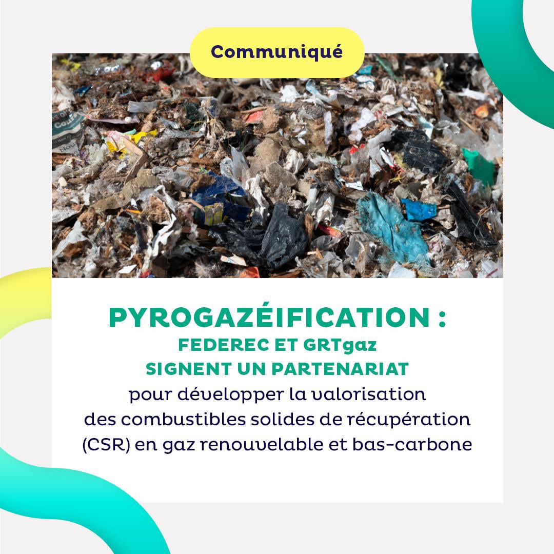 🤝 La @_FEDEREC_ (Fédération des Entreprises du Recyclage) et @GRTgaz signent un accord de partenariat pour développer la valorisation des combustibles solides de récupération (#CSR) en gaz renouvelable et bas-carbone. 
Plus d'informations :
 🔗grtgaz.com/medias/communi…