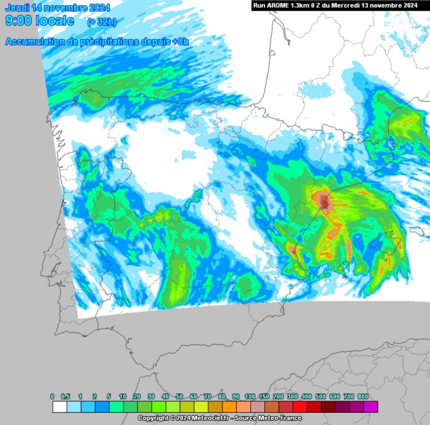 VigipreventionM's tweet photo. 🇪🇸⛈️ {#Intempéries}
Une nouvelle fois et c’est écurant, l’#Espagne va être touchée par de #violentes #intempéries sur des zones qui ont déjà connu des #inondations extrêmement #importantes (Zone #Valencia - Zone #Sud #Tarragona - Zone #Marbella). Encore une fois, d’après les #modèles, +250 mm/12h sont très largement possibles, soit encore 2-4 mois de #précipitations.
De nouvelles importantes #inondations sont à prévoir. #pluie - #orages ⛈️
{@ meteociel - @ meteorologicos}