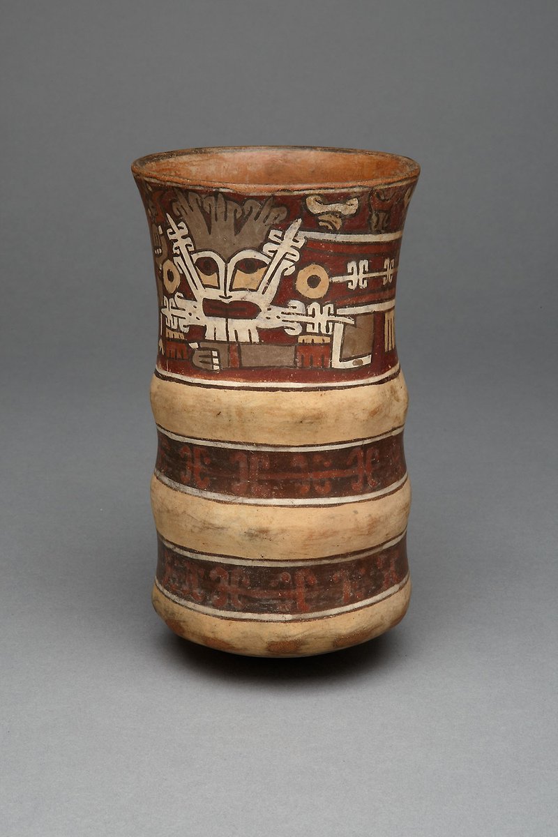 Beaker with Molded Horizontal Bands, Depicting a Masked Ritual Performer artic.edu/artworks/91283/
