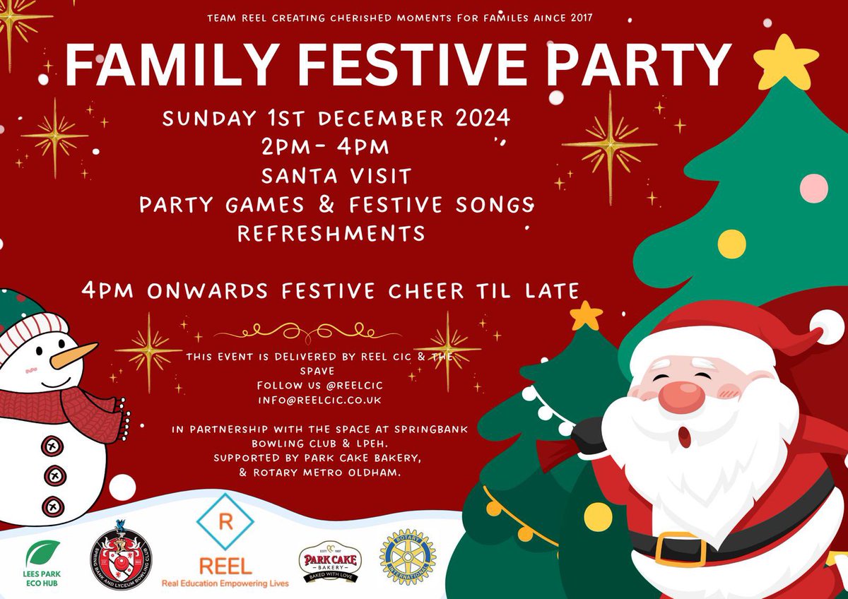We are pleased to be working in partnership again this year with a host of free festive events in our town. 
Spreading joy &amp; festive cheer is in our nature. We can’t wait to see the little ones smiles seeing Santa! 
#FestiveSupport 
#WinterSupport 
<a href="/OldhamCouncil/">Oldham Council</a>