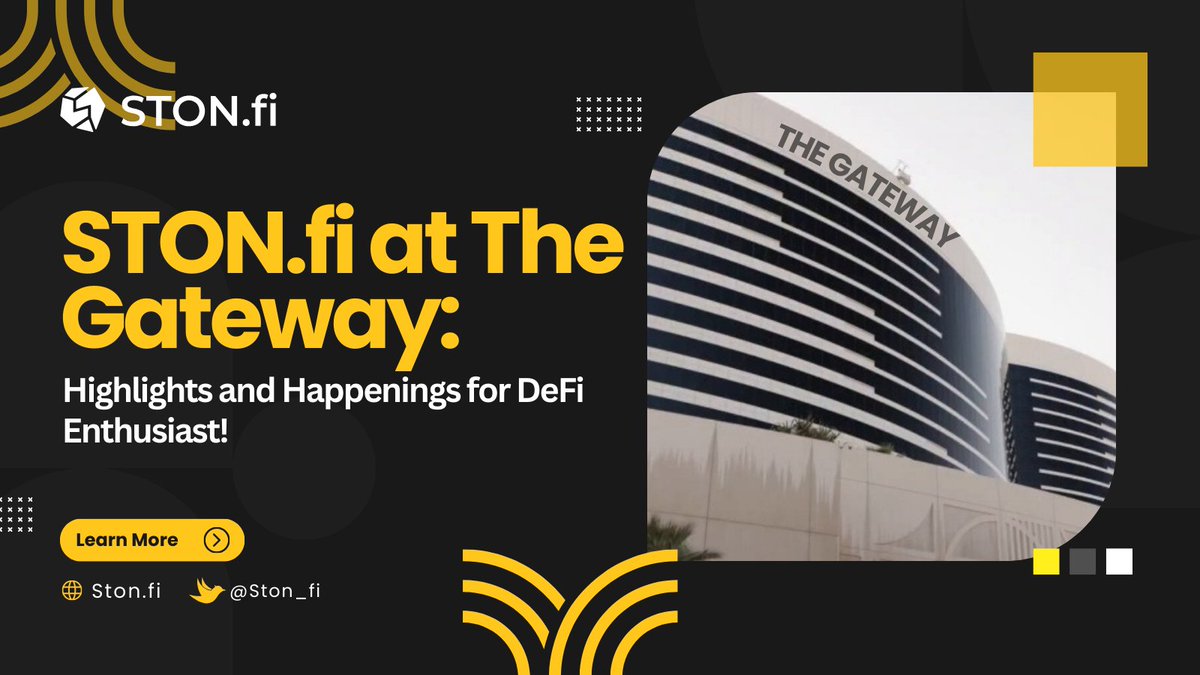 Ston.fi at The Gateway - Highlights 🧵😀

1/ The Gateway event was buzzing with energy and community spirit! STON.fi captured the best moments, showcasing DeFi's exciting future in the TON ecosystem. 

#TheGateway #DeFi #Crypto