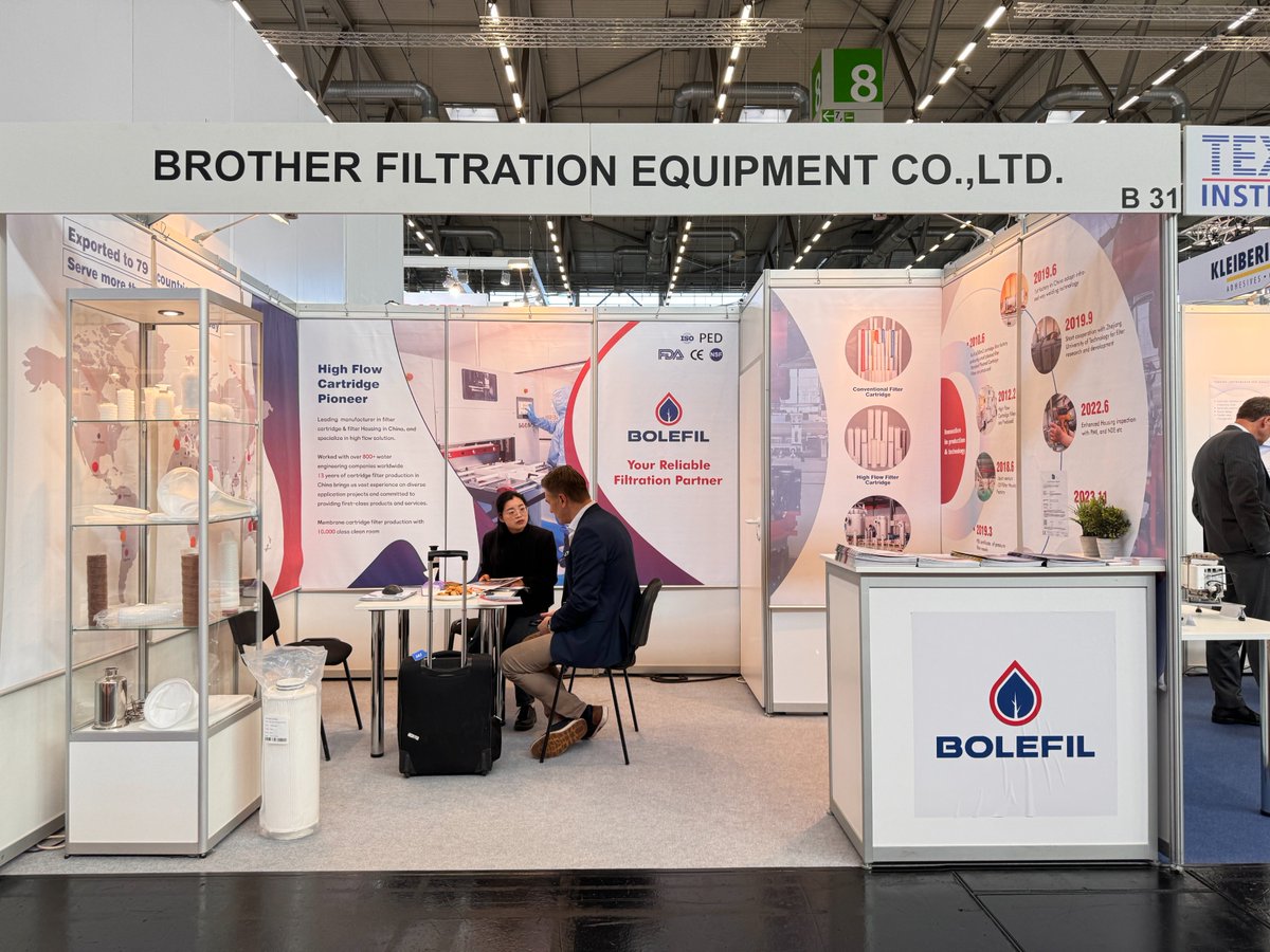 filtration_ltd's tweet image. Thanks to everyone who visited Brother Filtration yesterday at #Filtech2024! If you missed us, no worries—we’re here again today! Stop by our 𝗕𝗼𝗼𝘁𝗵 𝗛𝗮𝗹𝗹 𝟴 𝗕𝟯𝟭 and let’s connect! #Filtech #Germany #filtration #filters #watertreatment #BrotherFiltration