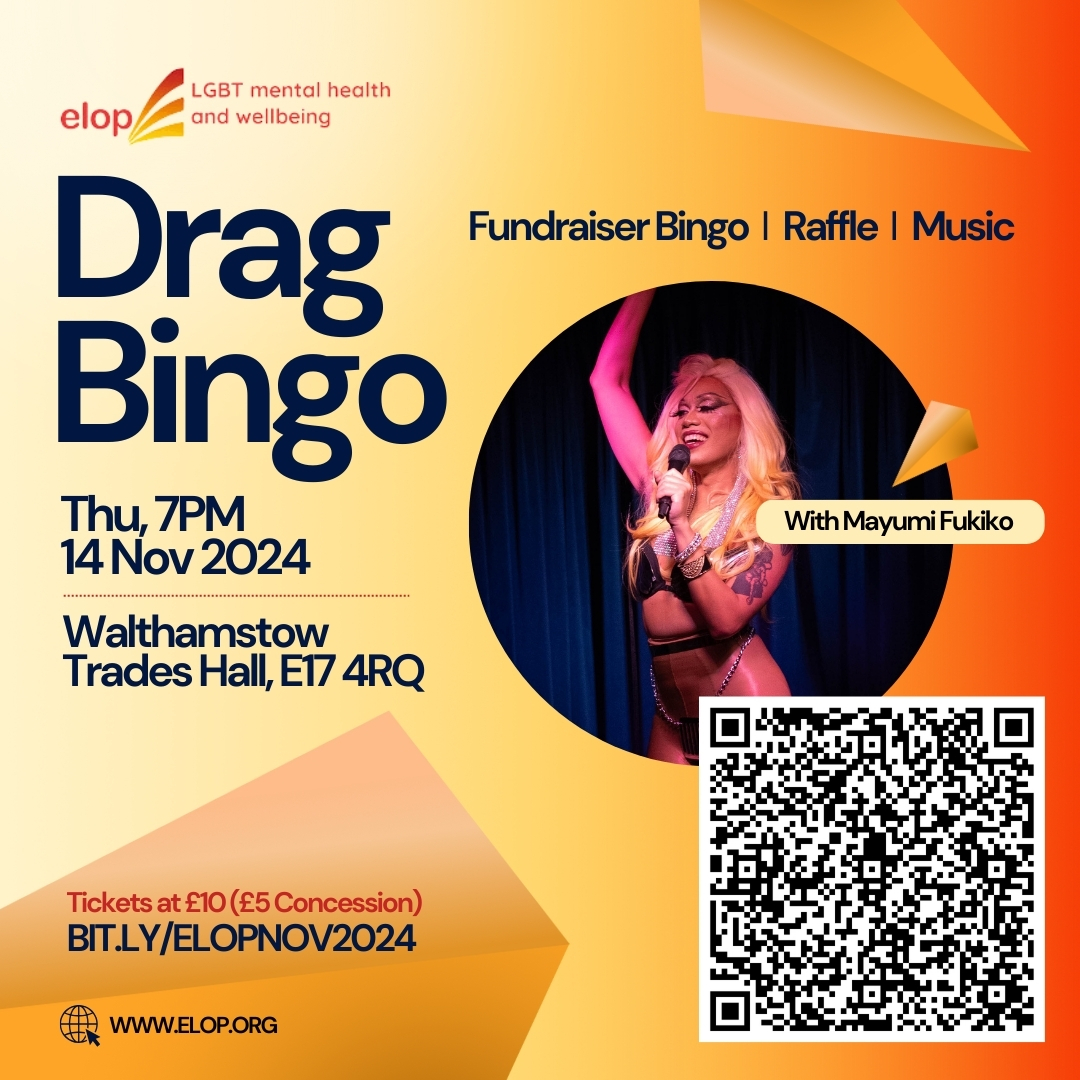 🏳️🌈elop LGBT mental health and wellbeing (@elop_lgbt) on Twitter photo One day to go - join us for a great night out raising money for LGBTQ+ mental health
ow.ly/Nmk450U5v1k <a href="/sarahmoorexo/">Sarah 💫 Join a union</a> <a href="/E17ArtTrail/">E17 Art Trail</a> <a href="/Stonewallhousin/">Stonewall Housing</a> <a href="/LmuTutt/">Brian Tutt LMU</a> <a href="/MsHafsaQureshi/">Hafsa Qureshi</a> <a href="/BartsLGBT_Group/">LGBTQ+ @ Barts Health NHS Trust</a> <a href="/RainbowBoroughs/">Rainbow Boroughs Project</a> <a href="/RainbowNationDA/">Rainbow Nation Dance Academy</a> One day to go - join us for a great night out raising money for LGBTQ+ mental health
ow.ly/Nmk450U5v1k <a href="/sarahmoorexo/">Sarah 💫 Join a union</a> <a href="/E17ArtTrail/">E17 Art Trail</a> <a href="/Stonewallhousin/">Stonewall Housing</a> <a href="/LmuTutt/">Brian Tutt LMU</a> <a href="/MsHafsaQureshi/">Hafsa Qureshi</a> <a href="/BartsLGBT_Group/">LGBTQ+ @ Barts Health NHS Trust</a> <a href="/RainbowBoroughs/">Rainbow Boroughs Project</a> <a href="/RainbowNationDA/">Rainbow Nation Dance Academy</a>