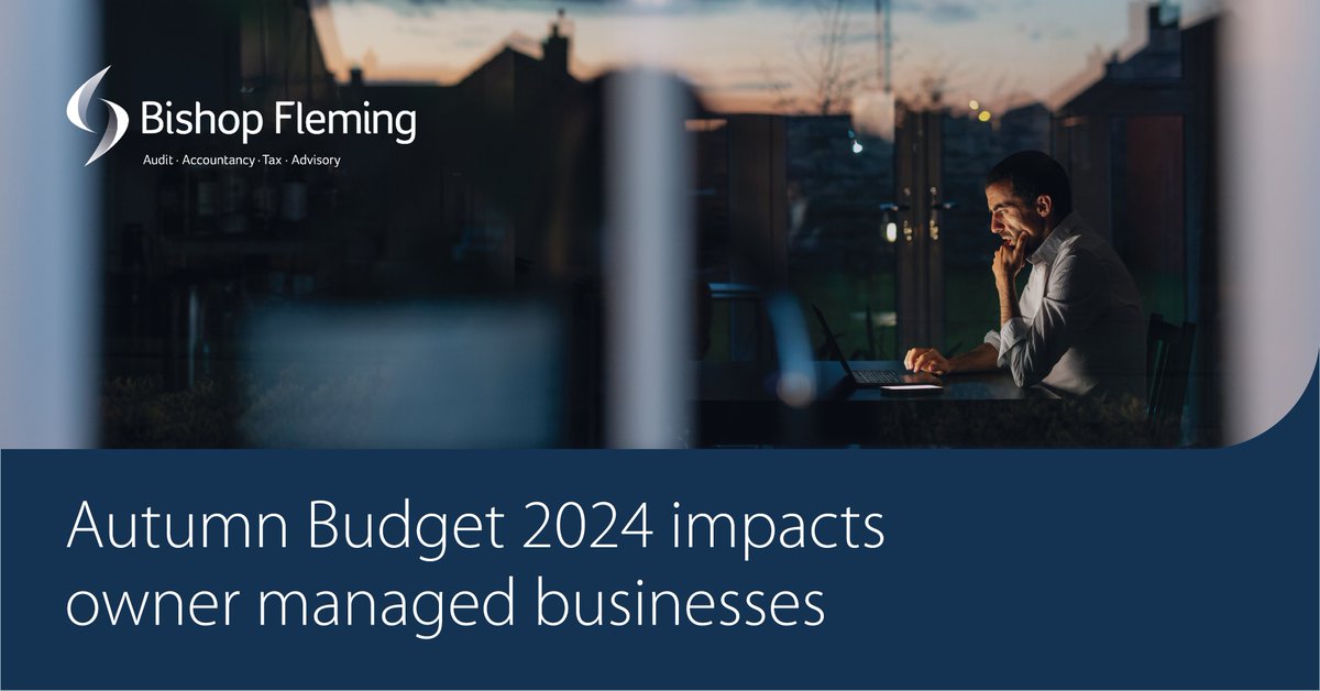 BishopFlemingUK's tweet image. The Autumn Budget 2024 introduces significant tax hikes for owner-managed businesses, with increases in employers' national insurance, the national minimum wage, inheritance tax and capital gains tax. 

Learn more: bit.ly/3AE6L62

#AutumnBudget #BusinessTax #OwnerManaged