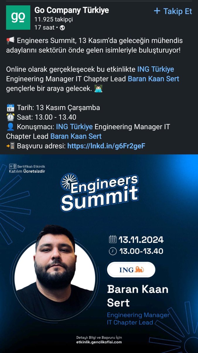 Birazdan Engineers Summit canlı yayınındayız!