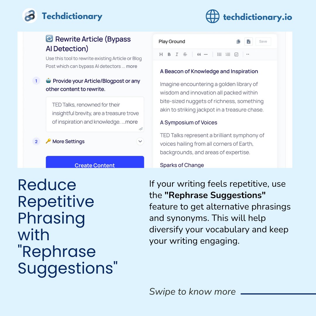 TechDictionaryy's tweet image. Write Faster, Write Smarter: 4 Tips for Students Using GravityWrite
#WriteFaster #WriteSmarter #StudentWritingTips #GravityWrite #AcademicWriting #WritingHacks #EssayHelp #StudySmart #StudentSuccess #WritingTools #TimeSavingTips #ContentCreation #ImproveWriting