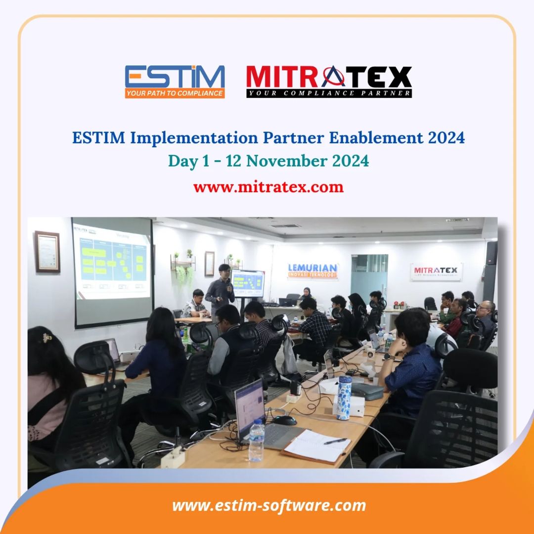 ESTIMSoftware's tweet photo. Day 1 -  Sharing Session with Partner 𝗘𝗦𝗧𝗜𝗠 went successfully at the  𝐄𝐒𝐓𝐈𝐌 𝐈𝐦𝐩𝐥𝐞𝐦𝐞𝐧𝐭𝐚𝐭𝐢𝐨𝐧 𝐏𝐚𝐫𝐭𝐧𝐞𝐫  𝐄𝐧𝐚𝐛𝐥𝐞𝐦𝐞𝐧𝐭 𝟐𝟎𝟐𝟒 event on November 12, 2024.

#MitratexKonsultan #Mitratex #YourCompliancePartner #ESTIM #ESTIMSoftware https://t.co/vkFnVXOcLp