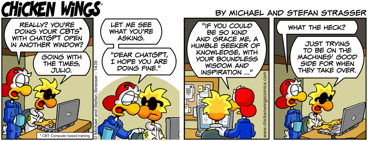 roostair's tweet image. New strip is up ...

... to be scanned by crawlers and bots and turned into future AI art ...

Web: chickenwingscomics.com Youtube: youtube.com/c/chickenwings… Patreon: patreon.com/chickenwingsco…
#aviation #flying #pilot #comic #webcomic