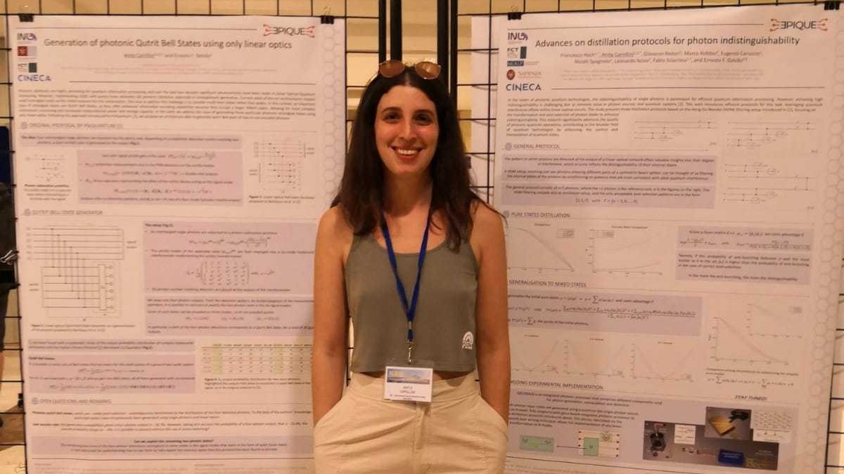 Quantum and Linear-Optical Computation group @INL (@qloc_inl) on Twitter photo Yesterday <a href="/QLOC_INL/">Quantum and Linear-Optical Computation group @INL</a>'s Anita Camillini presented two posters at the <a href="/ICE9_Tenerife/">ICE-9 Conference Tenerife</a> conference, one on indistinguishability distillation, and one on qutrit Bell state generation using linear optics. Yesterday <a href="/QLOC_INL/">Quantum and Linear-Optical Computation group @INL</a>'s Anita Camillini presented two posters at the <a href="/ICE9_Tenerife/">ICE-9 Conference Tenerife</a> conference, one on indistinguishability distillation, and one on qutrit Bell state generation using linear optics.