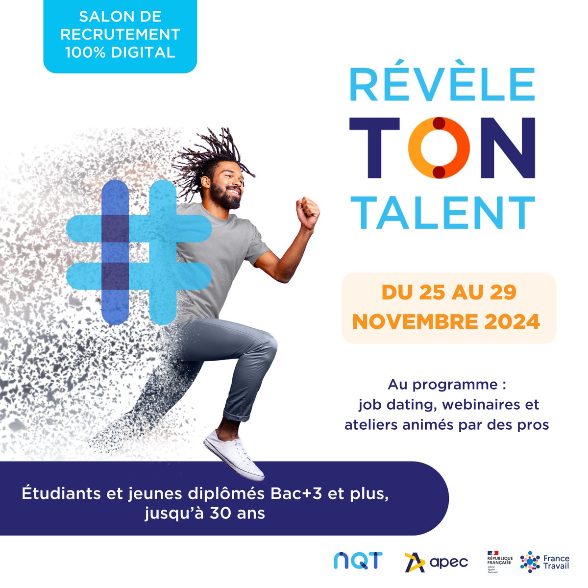 Apec.fr (@apecfr) on Twitter photo 🎯Tu recherches un job, une alternance ou un stage ? Le salon Révèle ton talent est fait pour toi !
Au programme : des centaines d'offres & des ateliers et webinaires pour booster tes recherches.
C'est gratuit 👉 swll.to/23GHXLL
@nqtasso <a href="/FranceTravail/">France Travail</a> 🎯Tu recherches un job, une alternance ou un stage ? Le salon Révèle ton talent est fait pour toi !
Au programme : des centaines d'offres & des ateliers et webinaires pour booster tes recherches.
C'est gratuit 👉 swll.to/23GHXLL
@nqtasso <a href="/FranceTravail/">France Travail</a>