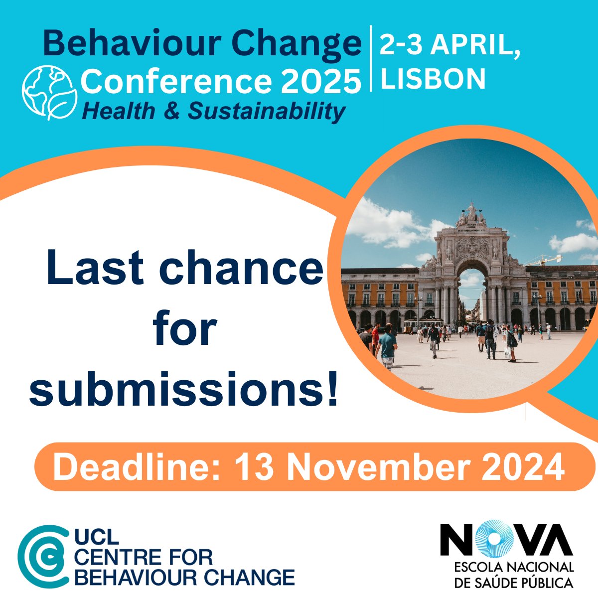 UCL Centre for Behaviour Change (@uclbehavechange) on Twitter photo 📢 Final call for submissions to #BCConf2025 - don't miss out on this opportunity to showcase your work to a global, multi-disciplinary audience!
👉 Find out more and submit: ucl.ac.uk/behaviour-chan… 📢 Final call for submissions to #BCConf2025 - don't miss out on this opportunity to showcase your work to a global, multi-disciplinary audience!
👉 Find out more and submit: ucl.ac.uk/behaviour-chan…