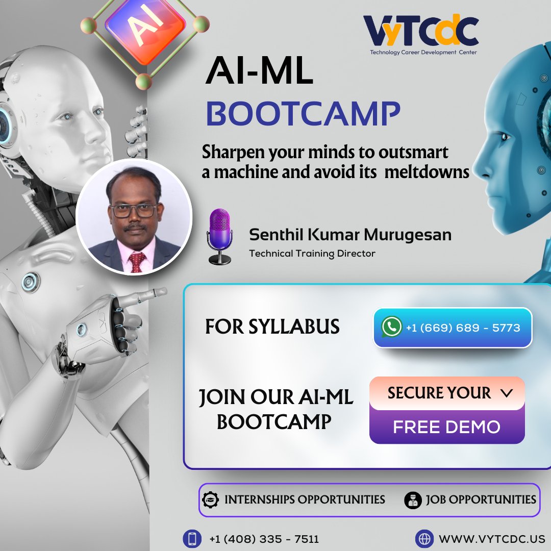 Vytcdcusa2002's tweet image. From demo to dream job! Jumpstart your AI journey in our expert-led Bootcamp.

Secure your spot now!

#AIJourney #Bootcamp #DreamJob #TechTraining #LearnAI #CareerChange #FutureOfWork #AIExperts #SkillDevelopment #JobReady #TechBootcamp #AICommunity #Upskill #CareerGrowth