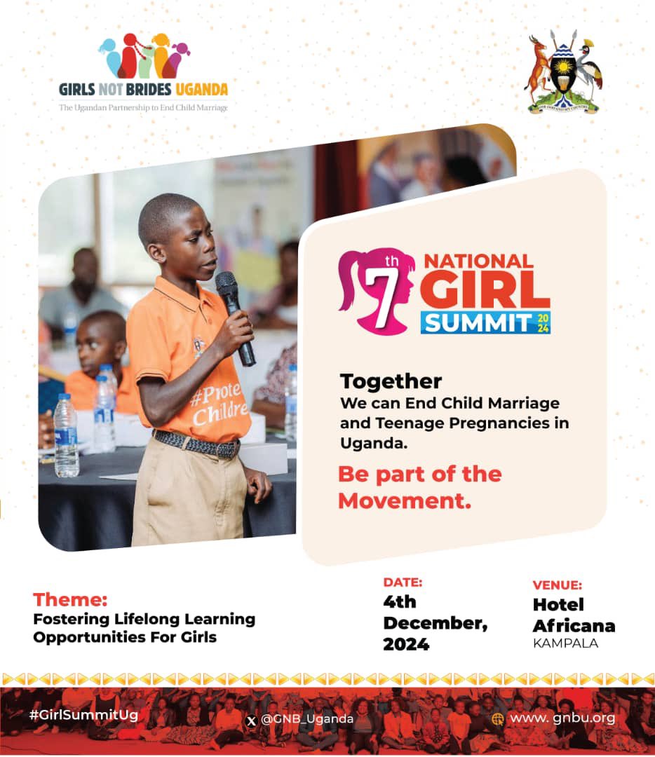 Public alert ⚠️ 
Stakeholders and authorities should empower boys to report any violence against girls and adolescents in their communities. This gradually reduces the high increasing risks of violence like #ChildMarriages  #ChildhoodSexualViolence.

#GirlSummitUg