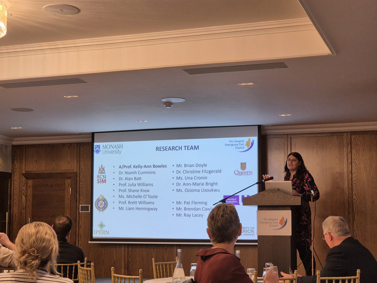 Great start to the <a href="/phecc/">PHECC</a> research conference today with <a href="/CumminsNM/">Dr. Niamh Cummins</a> and Pat Fleming (Chair of research committee) launching the new PHECC Research Strategy #evidencebasedpractice #paramedicresearch
