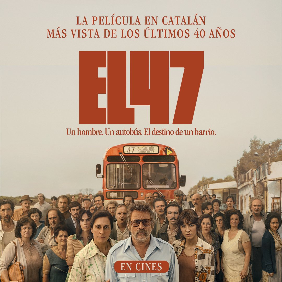 #El47 se convierte en la película en catalán más vista en cines de los últimos 40 años. 🚌

Es también la única película en catalán que ha alcanzado el número 1 de taquilla en más de 15 años y el segundo mejor estreno de una película en catalán de la última década.

Gracias.
