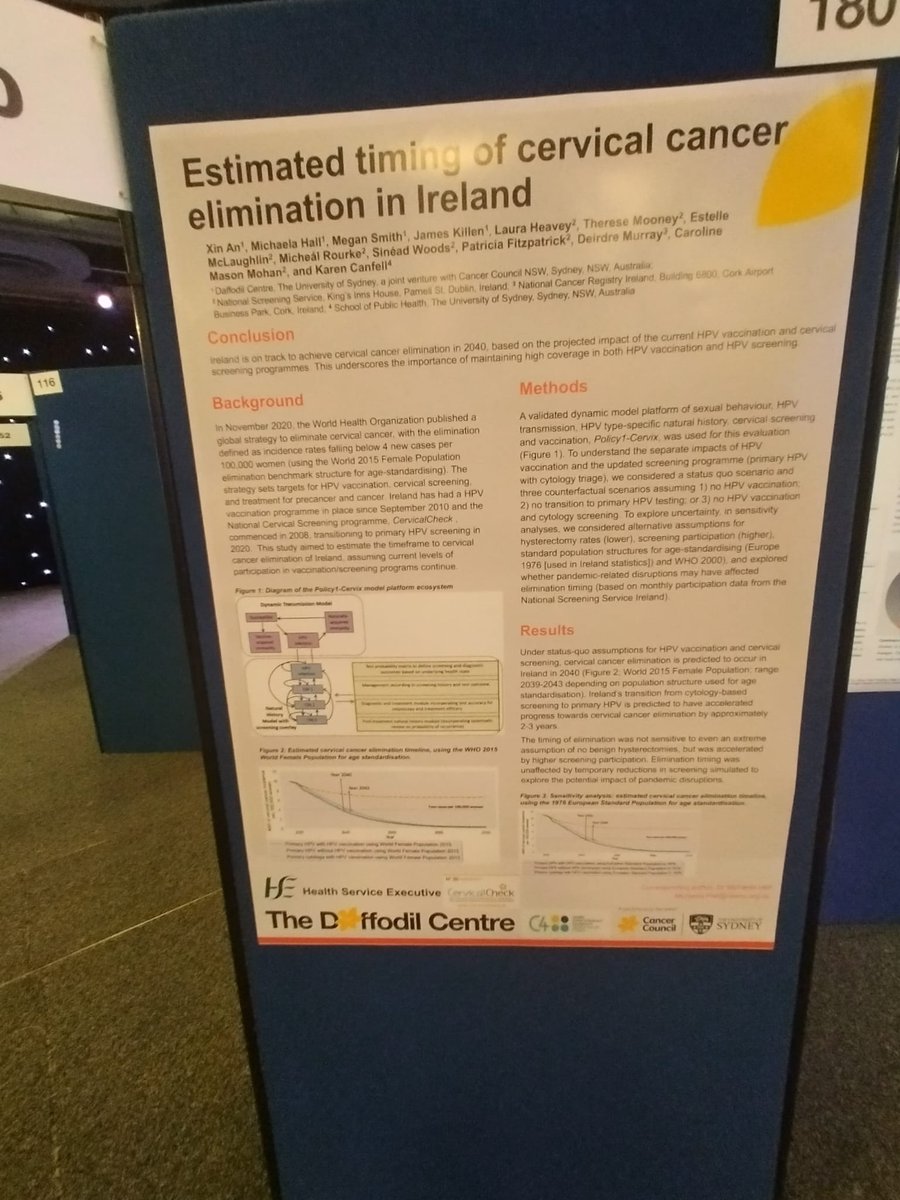Mairead O'Connor, PhD (@maireadoconnor8) on Twitter photo Great to see this poster at <a href="/IPVSociety/">IPVS - International Papillomavirus Society</a> on estimating cervical cancer elimination in Ireland undertaken with colleagues in Australia. Congratulations to the Public Health team <a href="/NSShse/">National Screening Service</a> #cervicalcancer #cervicalcancerelimination Great to see this poster at <a href="/IPVSociety/">IPVS - International Papillomavirus Society</a> on estimating cervical cancer elimination in Ireland undertaken with colleagues in Australia. Congratulations to the Public Health team <a href="/NSShse/">National Screening Service</a> #cervicalcancer #cervicalcancerelimination