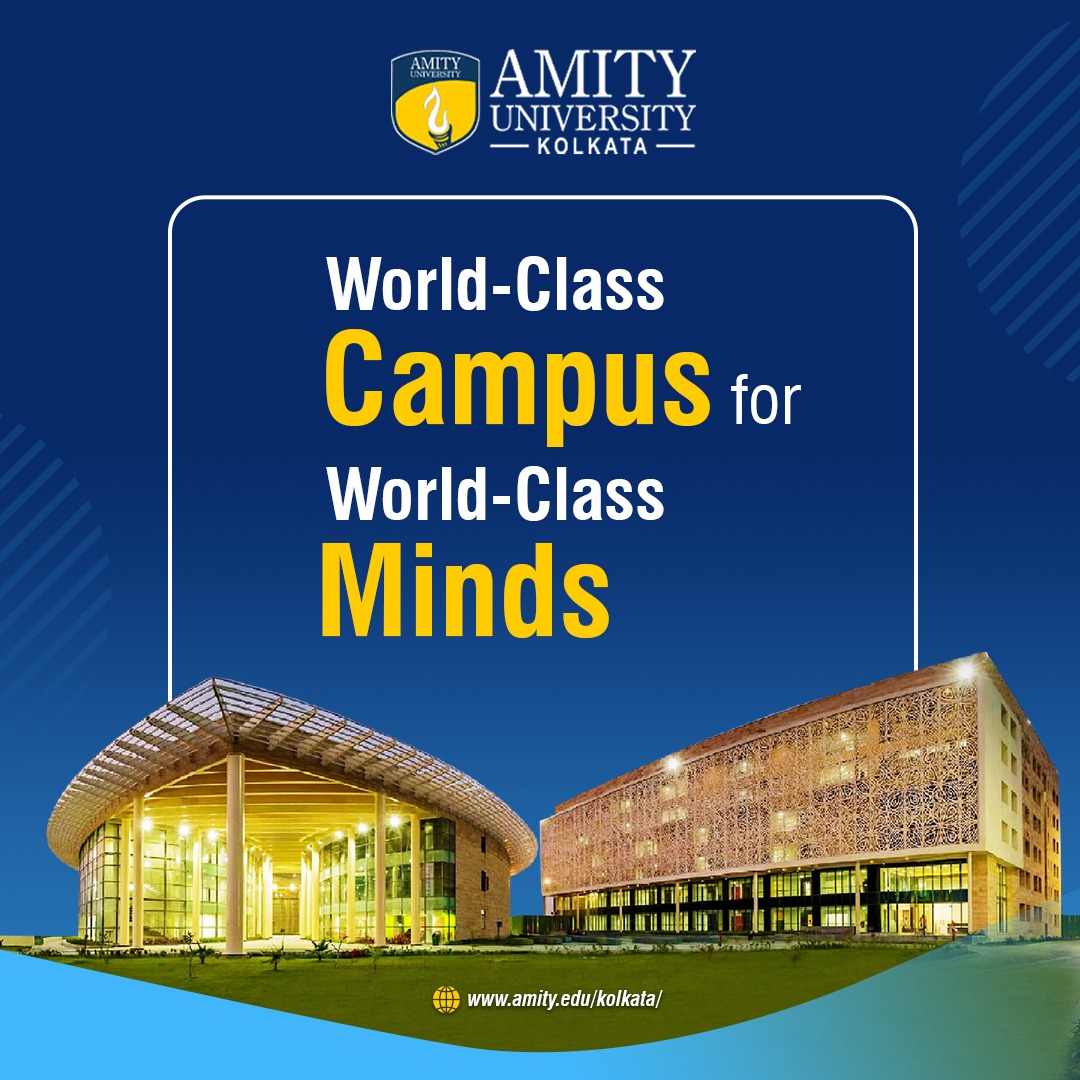 amity_kolkata's tweet image. #Amity #Kolkata’s campus is a hub for aspiring leaders, innovators, and changemakers. Our #worldclassinfrastructure supports a vibrant learning environment, where modern classrooms, tech-integrated labs, and collaborative spaces allow minds to thrive. #AmityKolkata