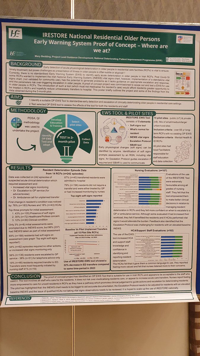 Mary Bedding 💙 (@mopbedd) on Twitter photo Delighted to showcase progress of #IRESTORE Residential Older Persons Early Warning System Project at the HSE Dublin & North East Nursing & Midwifery Research Conf. Exciting times as we now have data - come along to learn more! #outcomesmatter <a href="/NMPDU_Ardee/">NMPDU RHA Dublin & North East, Ardee</a> <a href="/NMPDUDN/">NMPDU Dublin and North East</a> <a href="/NurMidONMSD/">ONMSD</a> Delighted to showcase progress of #IRESTORE Residential Older Persons Early Warning System Project at the HSE Dublin & North East Nursing & Midwifery Research Conf. Exciting times as we now have data - come along to learn more! #outcomesmatter <a href="/NMPDU_Ardee/">NMPDU RHA Dublin & North East, Ardee</a> <a href="/NMPDUDN/">NMPDU Dublin and North East</a> <a href="/NurMidONMSD/">ONMSD</a>