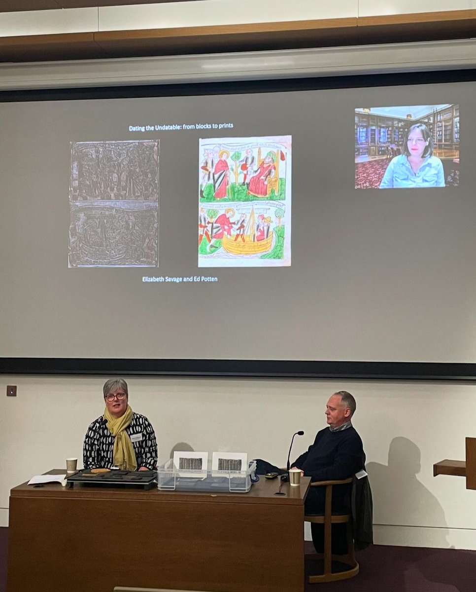 Dating the Undatable: From woodblock to print. A session sponsored by the Society in memory of John Flood at Oxford’s lively Reading in the Woods study day. Thanks to Julianne Simpson, Ed Potten and Elizabeth Savage for speaking about methods and perils in dating woodblocks.