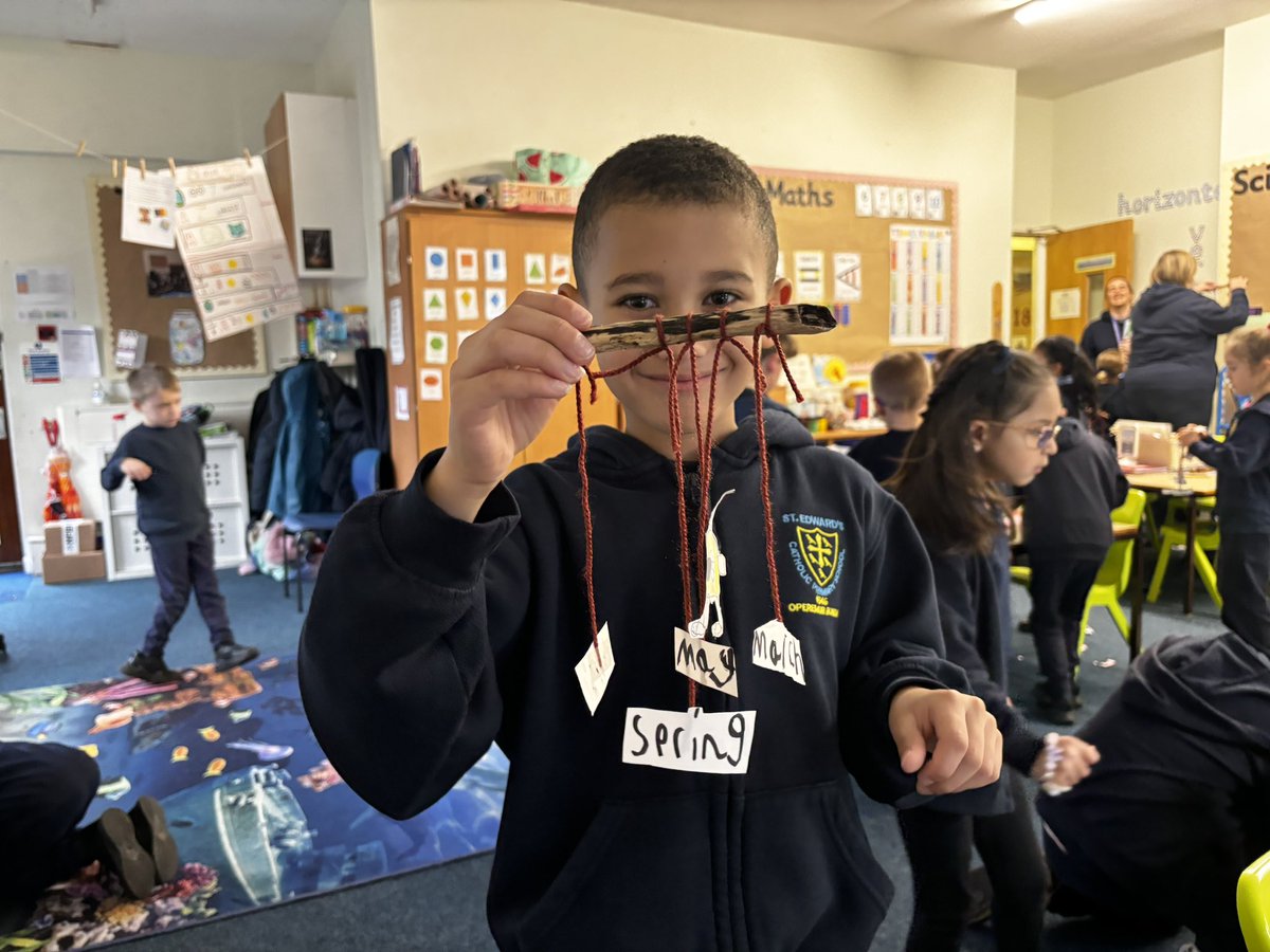 StEdwards_C2's tweet image. We have been making weather mobiles in science. We have learnt all about the weather in each month and season. #stedwardsscience