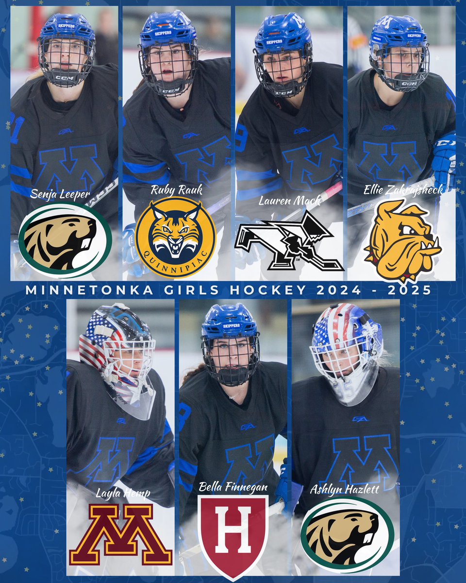 tonkahockeygirl's tweet photo. National Letter of Intent Signing Day! Congratulations to: Senja Leeper, Ruby Rauk, Lauren Mack, Ellie Zakrajsheck, Layla Hemp, Bella Finnegan, and Ashlyn Hazlett! 💙 https://t.co/caOw0rgCJA