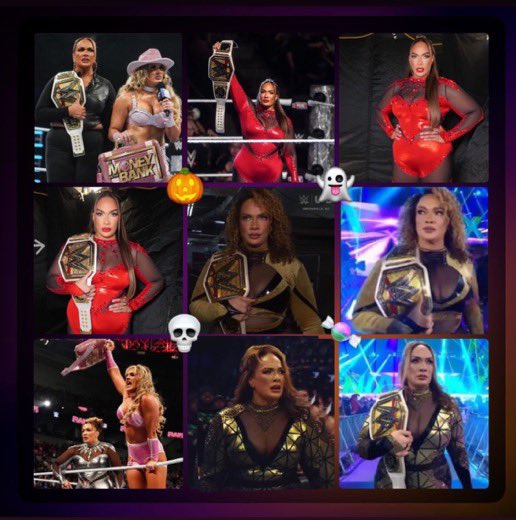 harlanwheelerr's tweet photo. Nias Ominously Gorgeous Gears and Outfits of the month of October ๐๐ฉ๐ปโ๐ฆฑ๐ค๐คโค๏ธ๐๐ท๐๐ฑ#womanswrestling #NiaJax #smackdownย ย #badblood #fashion #collagemaker #chucky #ghostface #scream #it #arttheclown #michaelmyers #scarymovie #TERRIFIER #Halloween #HorrorMovies https://t.co/5lz48GkIF2