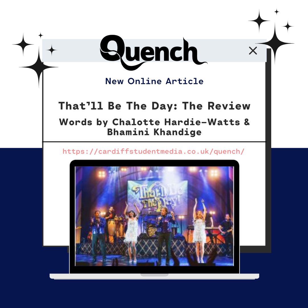 ⭐️New Online Article - Culture ⭐️

Charlotte and Bhamini watch and give us their thoughts on the show “That’ll Be The Day”.

Click below to read ⬇️

cardiffstudentmedia.co.uk/quench/