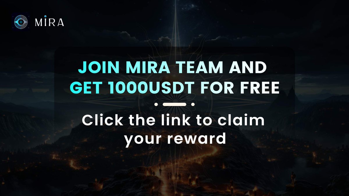 🚨 Airdrop: MiRA (2nd Round)
🔥 Prize Pool: $20 worth of TMIR
🏆 Winners: For all valid users
📅 End Date: TBA
🚀 Distribution: TBA

ℹ️ Airdrop Link: t.me/MiRANewAirdrop…